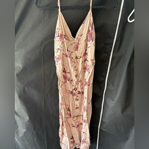 Mimi Chica Beige Floral Midi Dress